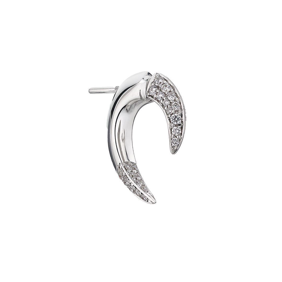 Talon Fine Single Earring - 18ct White Gold and Diamond