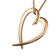 Hook Heart Pendant - Rose Gold Vermeil