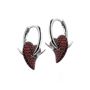 Impassioned Earrings - 18ct White Gold & Ruby