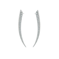 Sabre Fine Medium Earrings - 18ct White Gold 