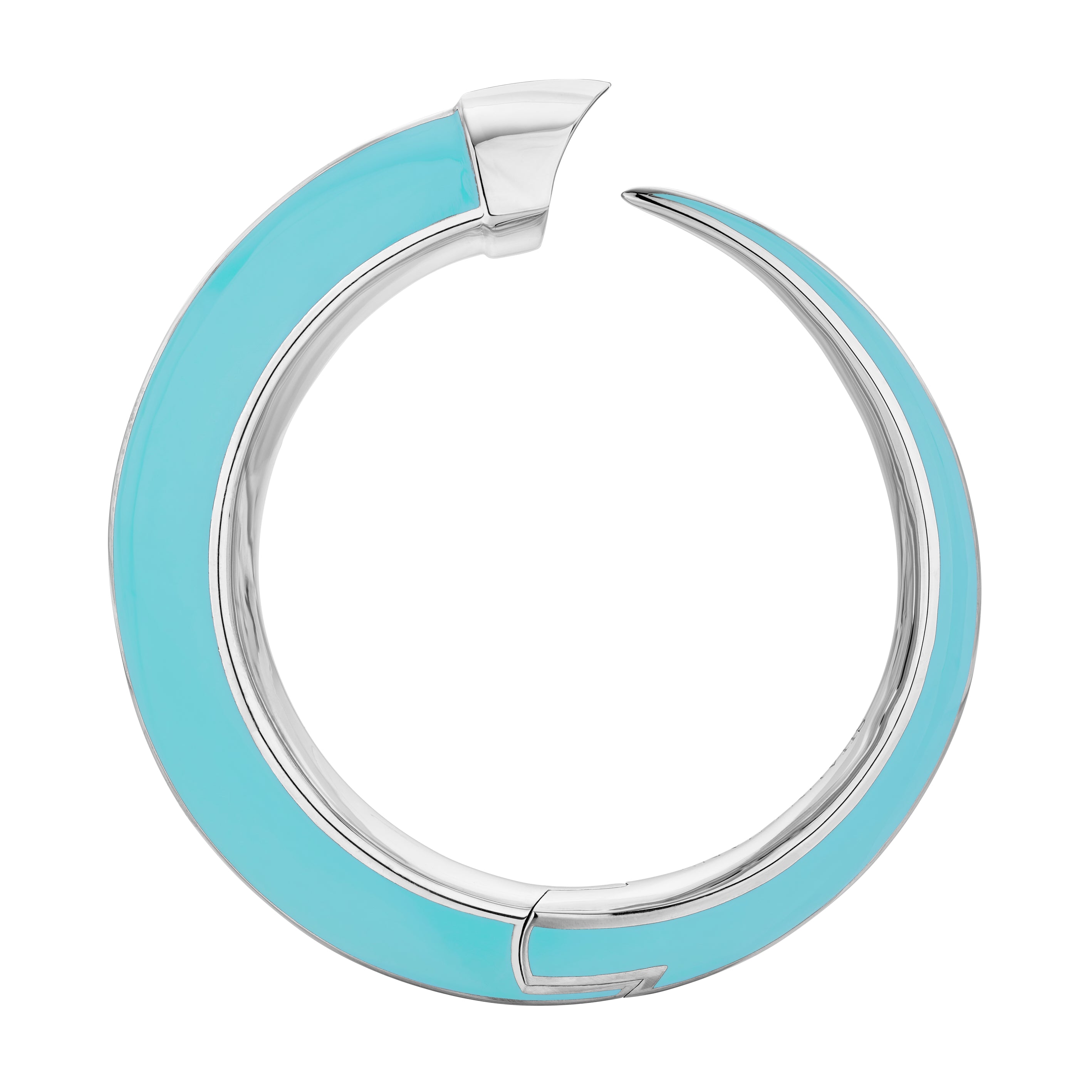 Sabre Solis Cuff - Silver & Lagoon Ceramic