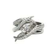 Interlocking Ariana50 Engagement Ring - 18ct White Gold & 0.63ct Diamond