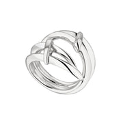 Sabre Deco Twist Ring - Silver