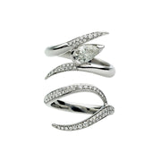 Interlocking Ariana50 Wedding Ring - 18ct White Gold & 0.37ct Diamond