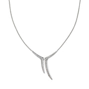 Sabre Fine Aerial Small Necklace - 18ct White Gold and Diamond