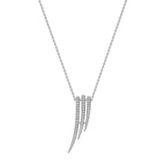 Armis Cascade Necklace - 18ct White Gold & Diamond Pavé