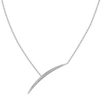 Armis Single Bar Necklace - 18ct White Gold 