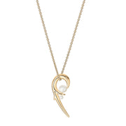 Hooked Pearl Pendant - Yellow Gold Vermeil