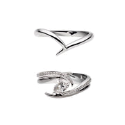 Entwined Captured Vine Wedding Ring - 18ct White Gold