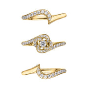 Entwined Petal10 Wedding & Eternity Ring - 18ct Yellow Gold & 0.15ct Diamond