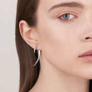 Hook Size 1 Earrings - Silver