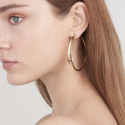 Hook Large Hoop Earrings - Yellow Gold Vermeil