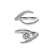 Entwined Rapture75 Engagement Ring Set - 18ct White Gold & 1.07ct Diamond