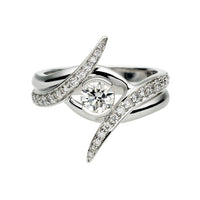 Entwined Ardour35 Engagement Ring Set - 18ct White Gold 