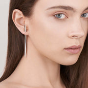 Quill Large Earrings - Silver