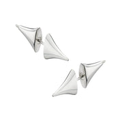 Rose Thorn Bar Earrings - Silver