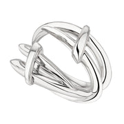 Sabre Deco Twist Ring - Silver