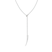 Sabre Deco Small Drop Necklace - Silver