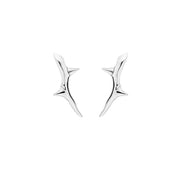 Rose Thorn Climber Earrings - Silver