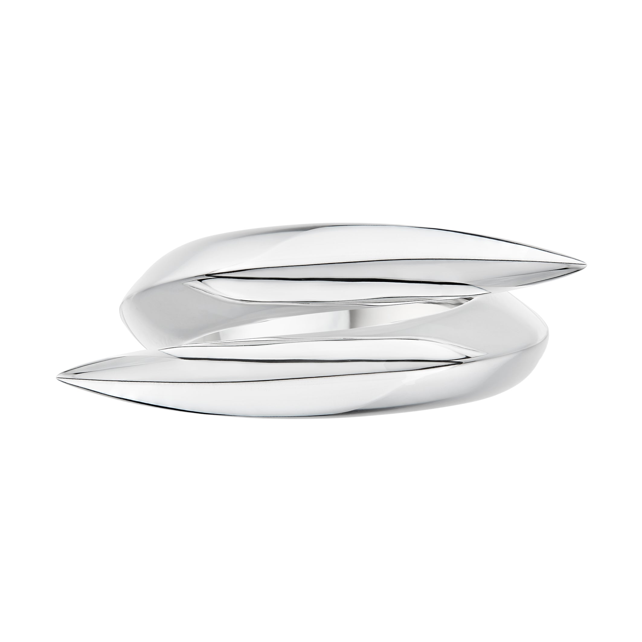 Sabre Deco Crossover Ring - Silver