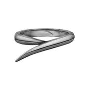 Interlocking Stacked Ring - Black Rhodium & White Diamond