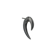 Talon Single Earring - Silver Black Rhodium