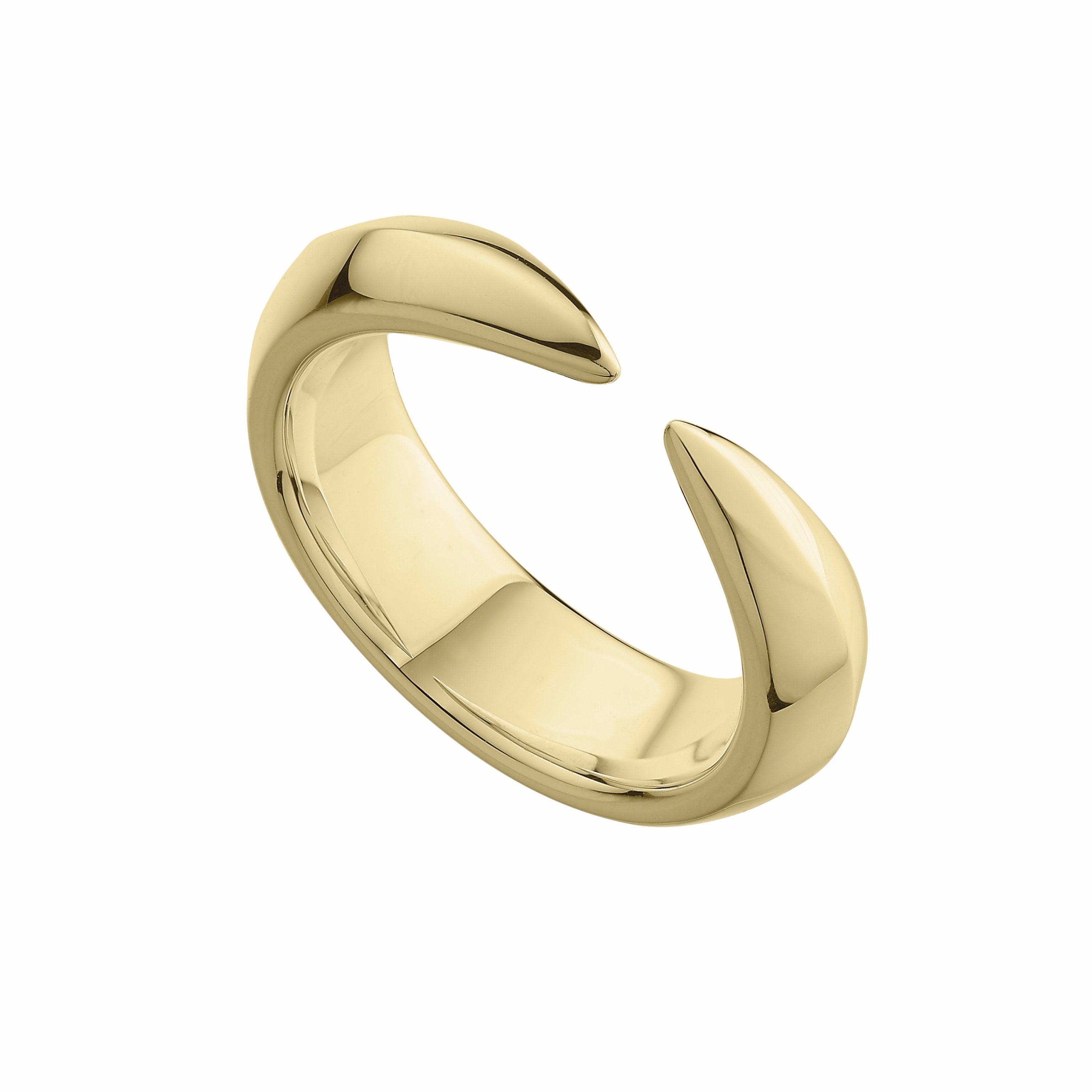 Silver Gold Plate Arc Ring