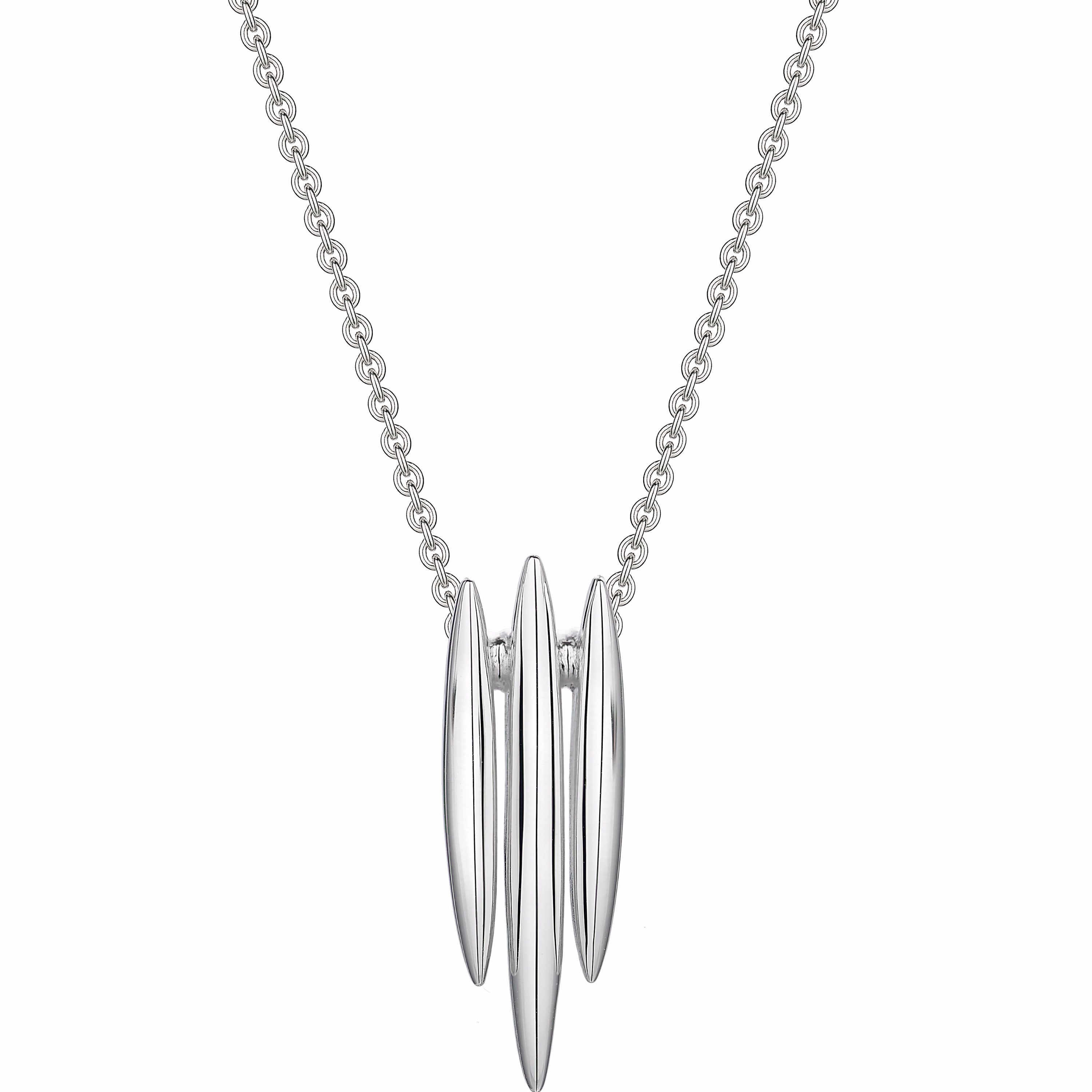 Silver Triple Arc Necklace