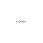 Rose Thorn Single Stud Earring - Silver