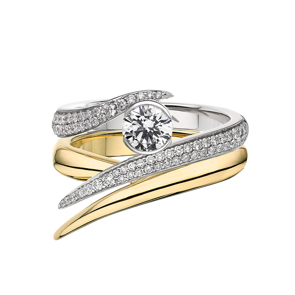 Interlocking engagement rings and wedding bands clearance