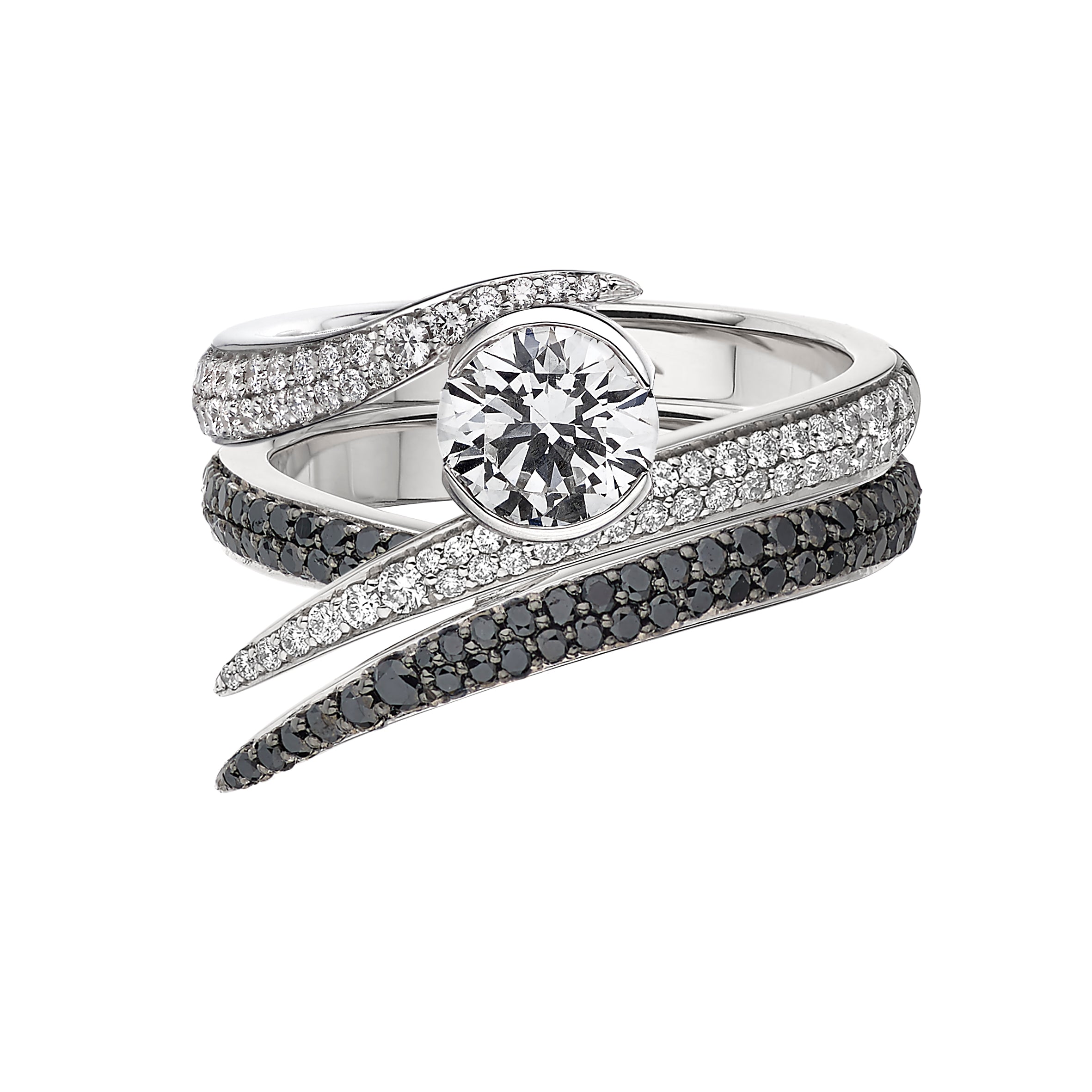 Interlocking Solitaire100 Engagement Ring - 18ct White Gold & 1.50ct Diamond