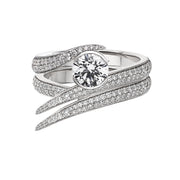 Interlocking Solitaire100 Engagement Ring - 18ct White Gold & 1.50ct Diamond