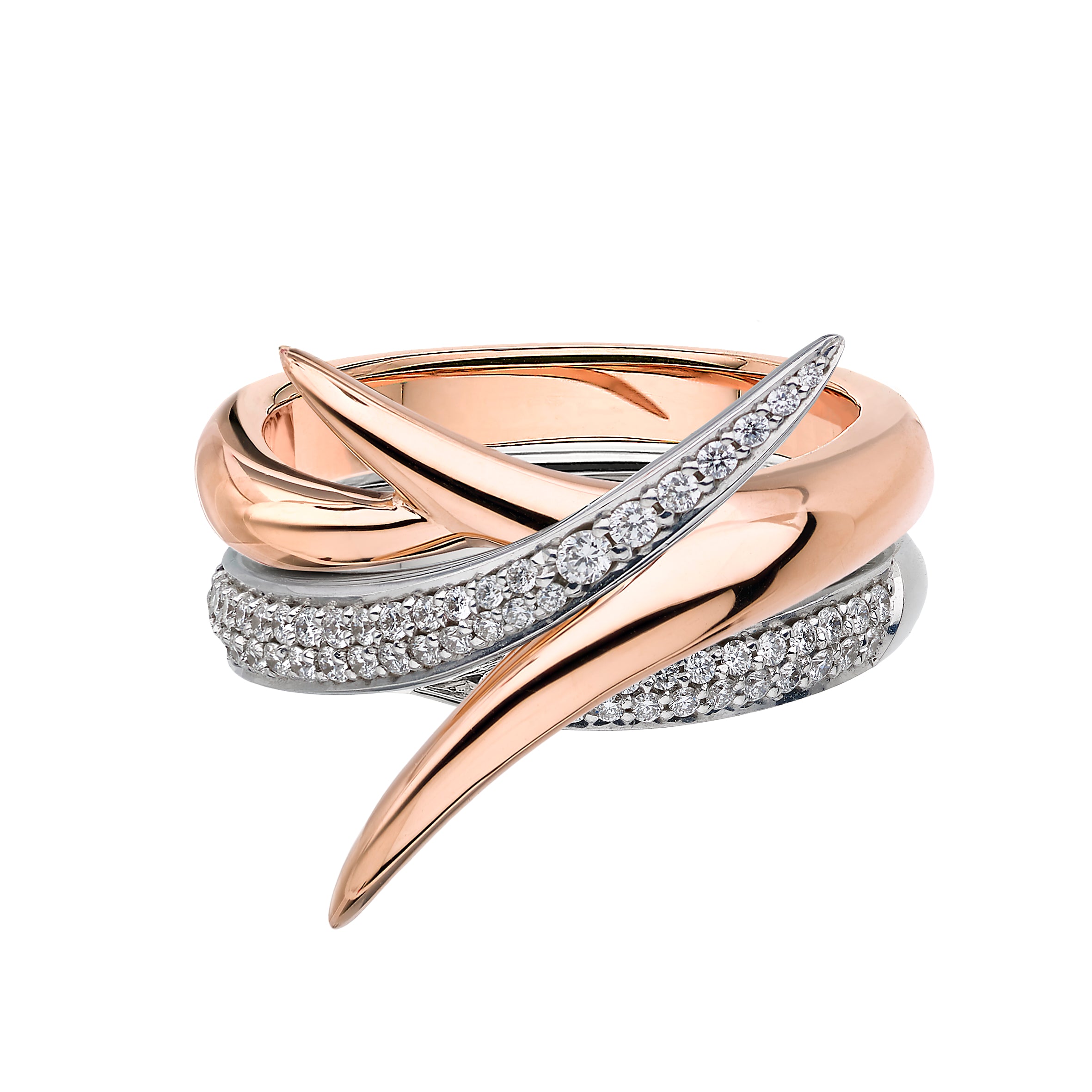 Interlocking Embrace Ring - 18ct Rose Gold