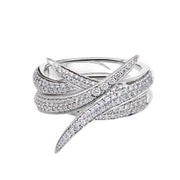 Interlocking Embrace Ring - 18ct White Gold & Diamond