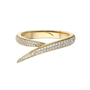Interlocking Single Ring - 18ct Yellow Gold & Diamond