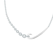 Hook Chain Choker Pendant - Silver