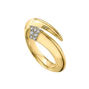 Sabre Ring - Yellow Gold Vermeil & Diamond Pavé