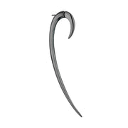 Hook Single Size 3 Earring - Silver Black Rhodium