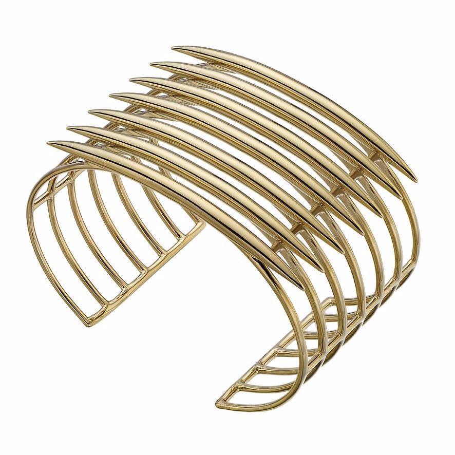 Silver and Gold Vermeil Quill Cuff