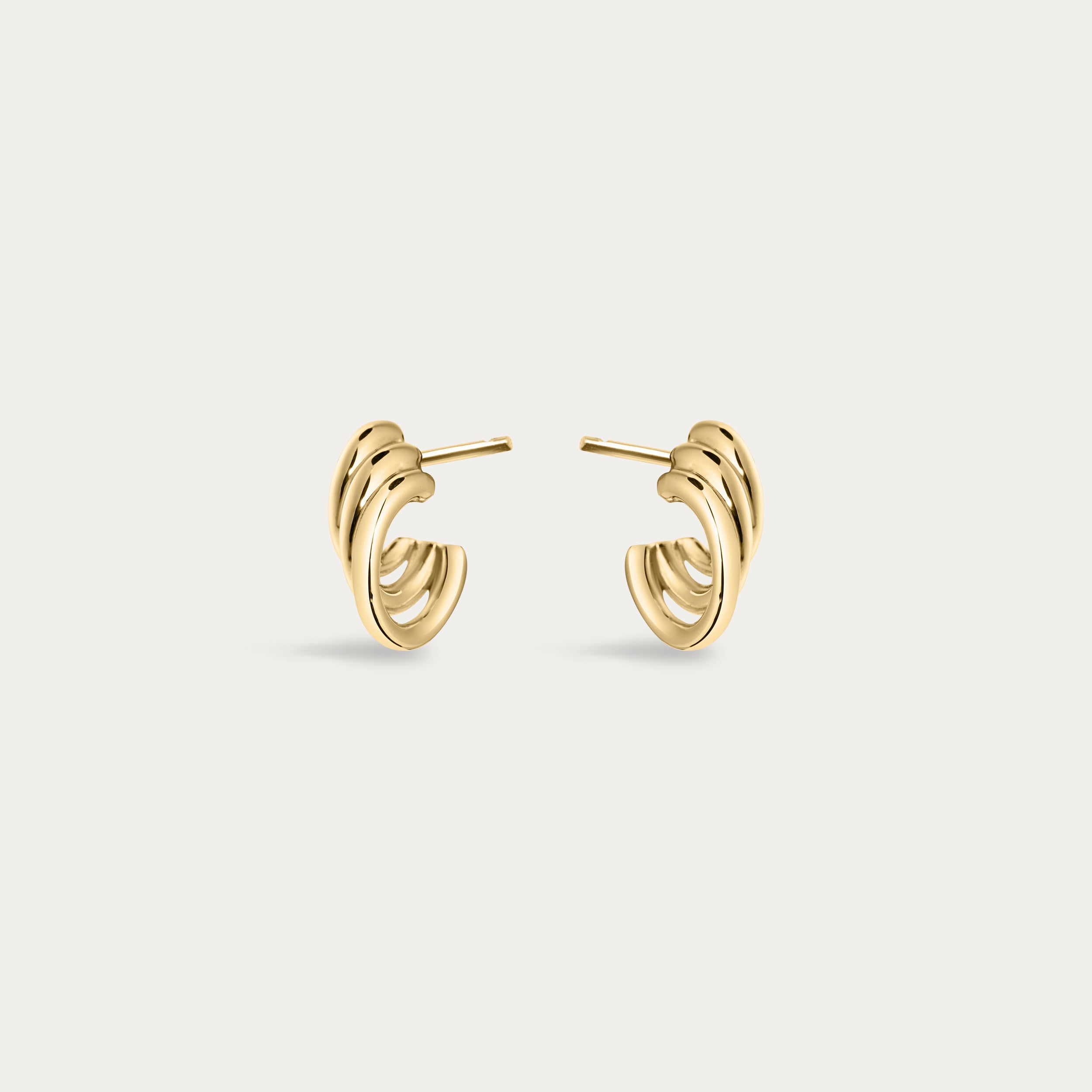 Bound Hoop Size 1 Earrings - Yellow Gold Vermeil