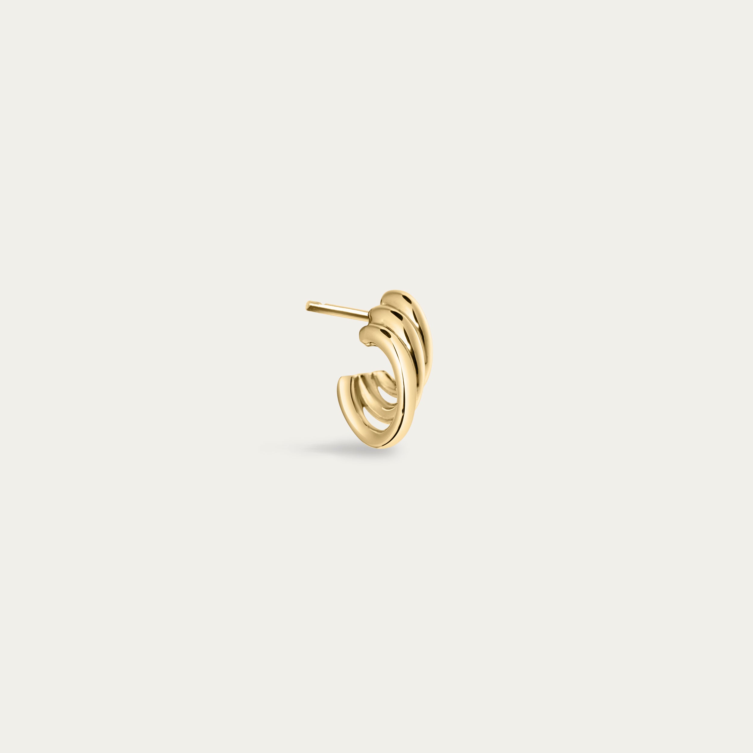 Bound Hoop Size 1 Earrings - Yellow Gold Vermeil