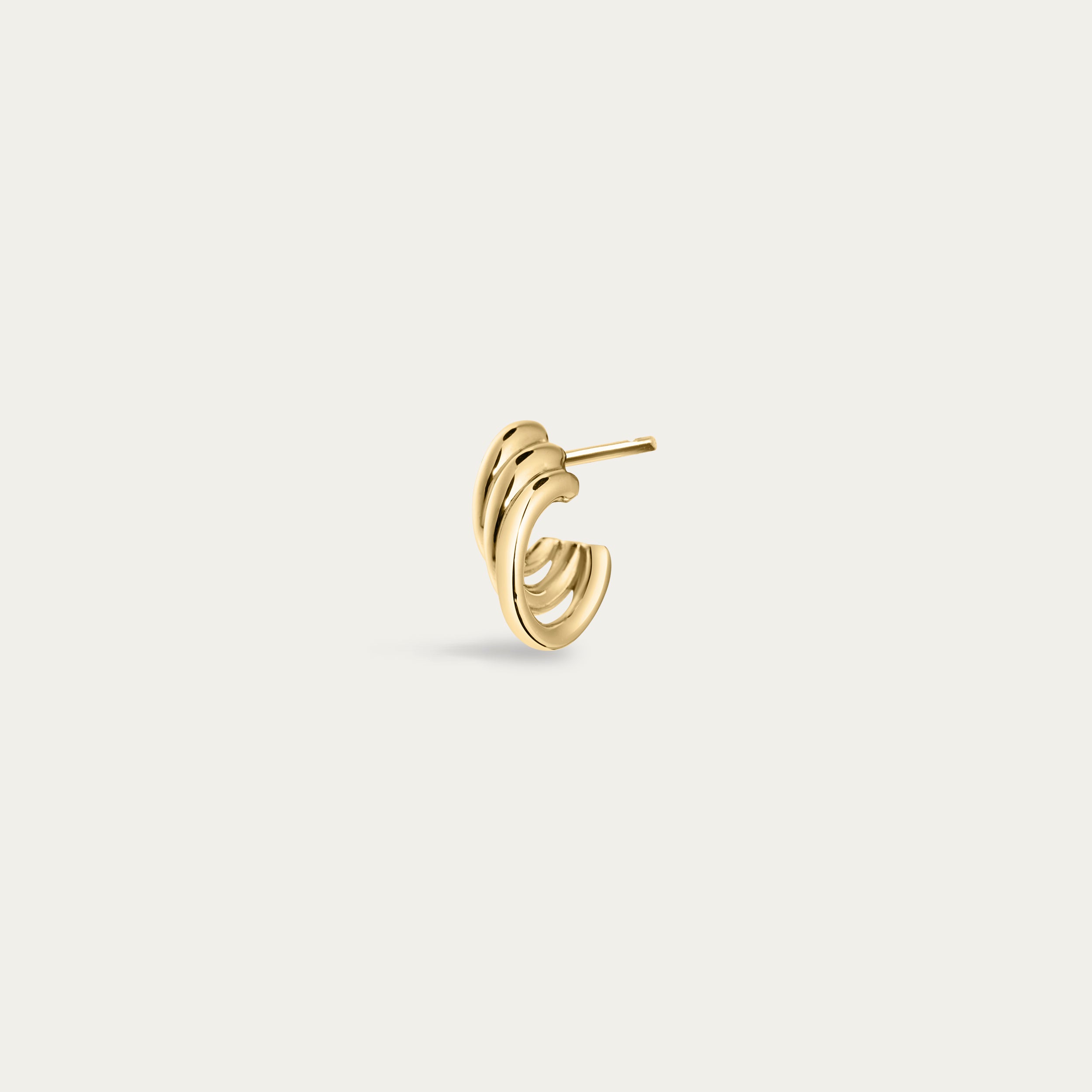 Bound Hoop Size 1 Earrings - Yellow Gold Vermeil