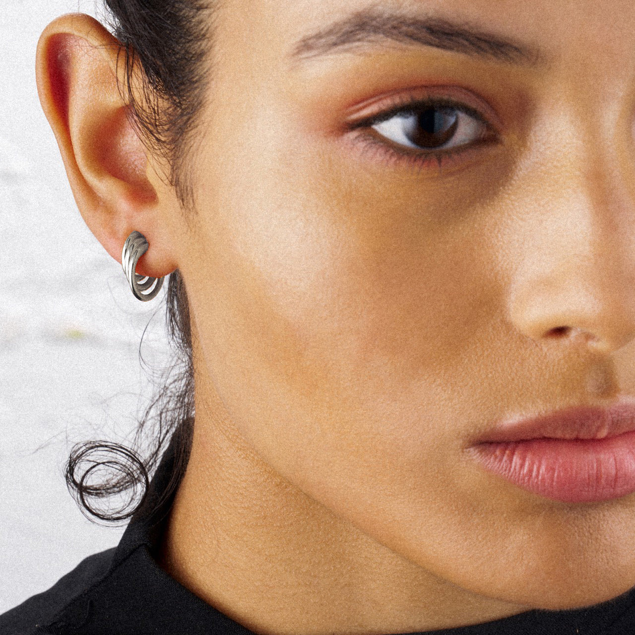 Bound Hoop Size 2 Earrings - Silver