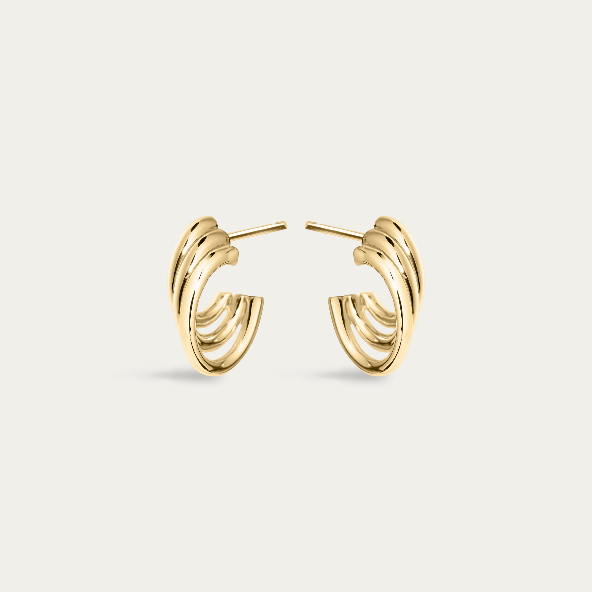 Bound Hoop Size 2 Earrings - Yellow Gold Vermeil