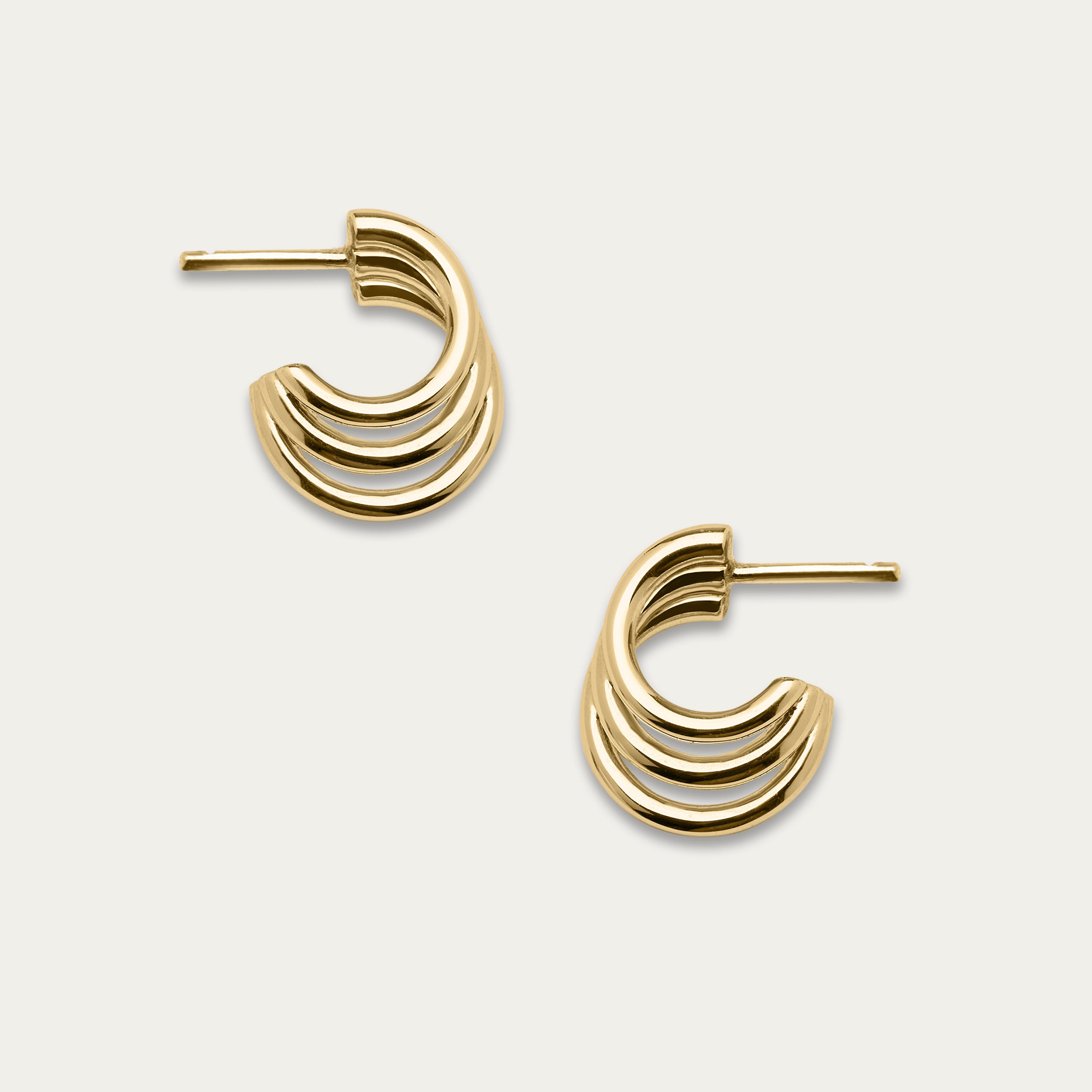 Bound Hoop Size 2 Earrings - Yellow Gold Vermeil
