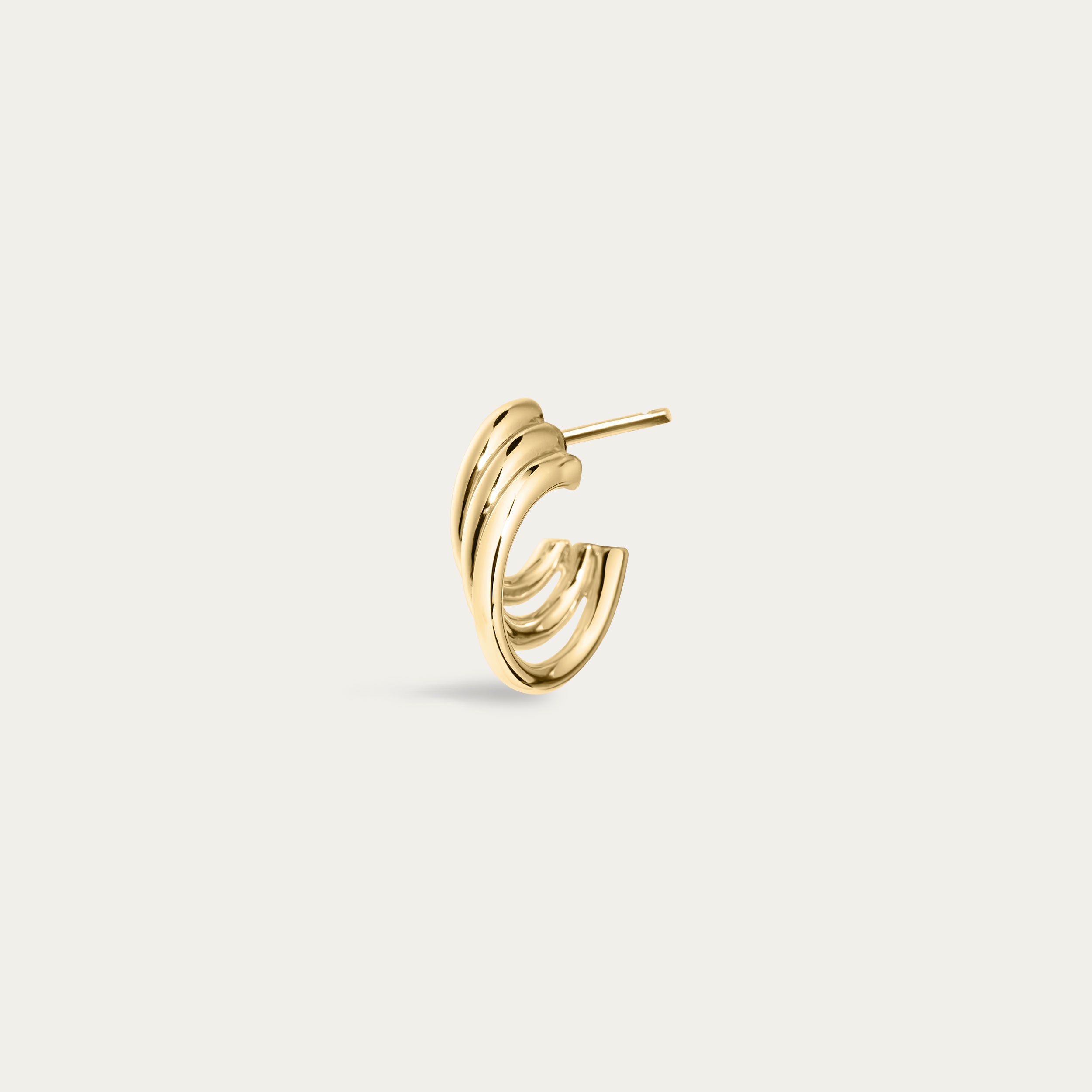 Bound Hoop Size 2 Earrings - Yellow Gold Vermeil