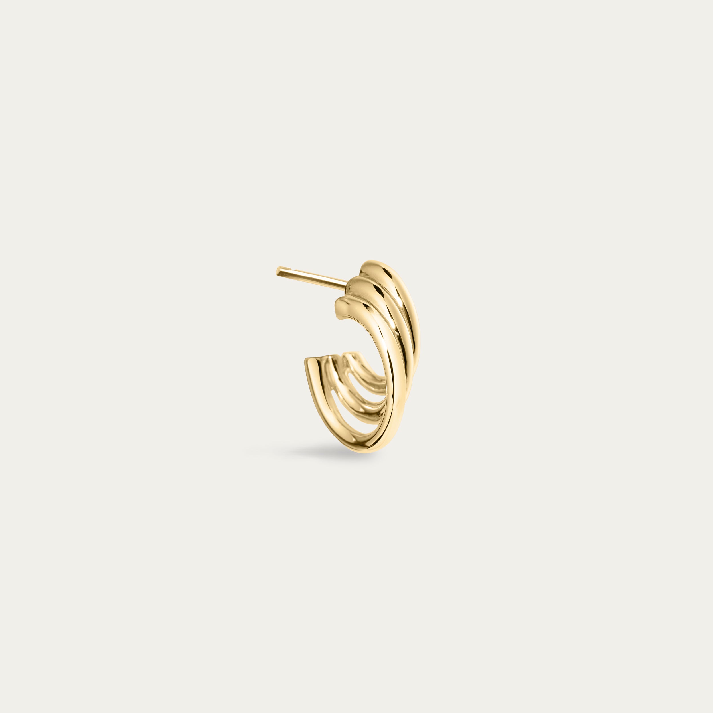 Bound Hoop Size 2 Earrings - Yellow Gold Vermeil