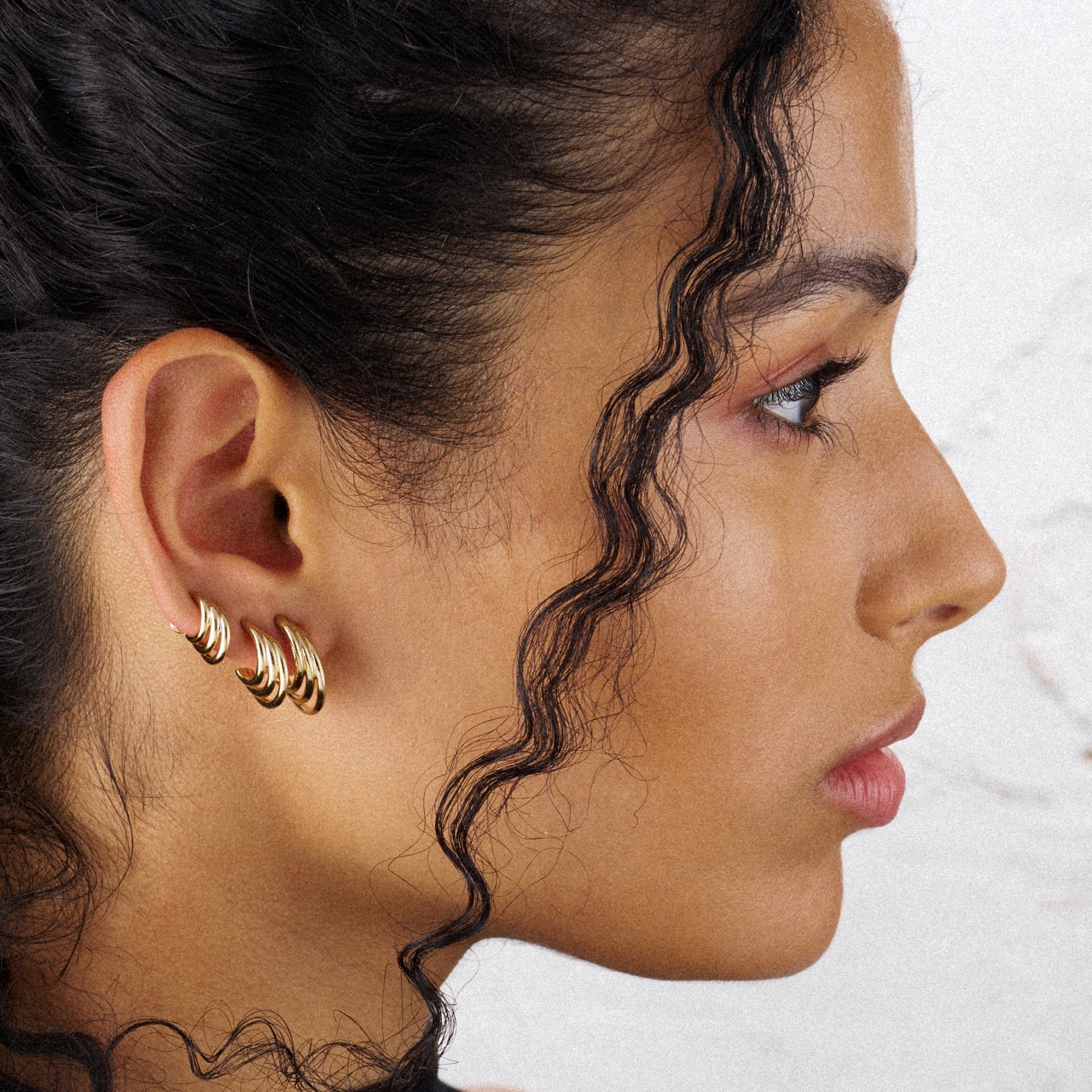 Bound Hoop Size 3 Earrings - Yellow Gold Vermeil