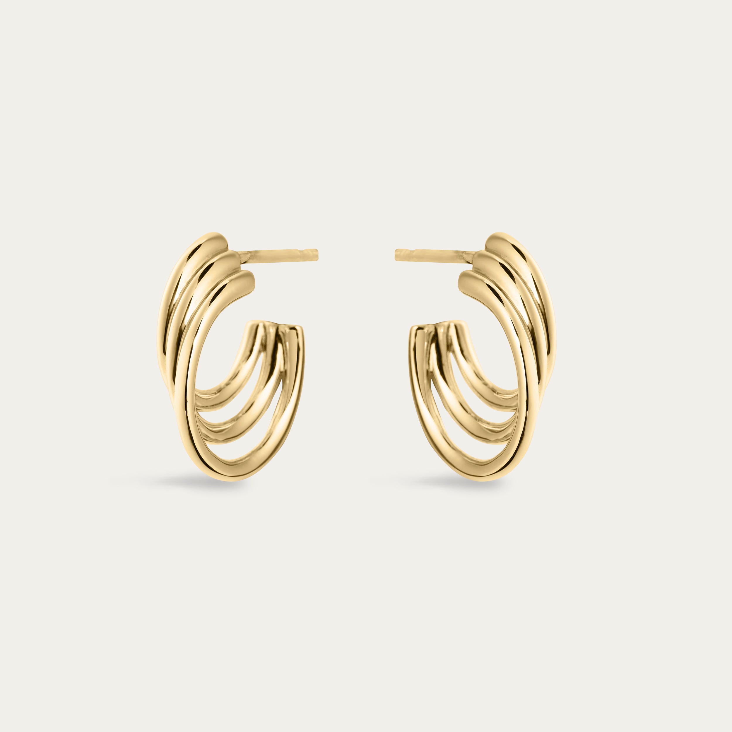 Bound Hoop Size 3 Earrings - Yellow Gold Vermeil