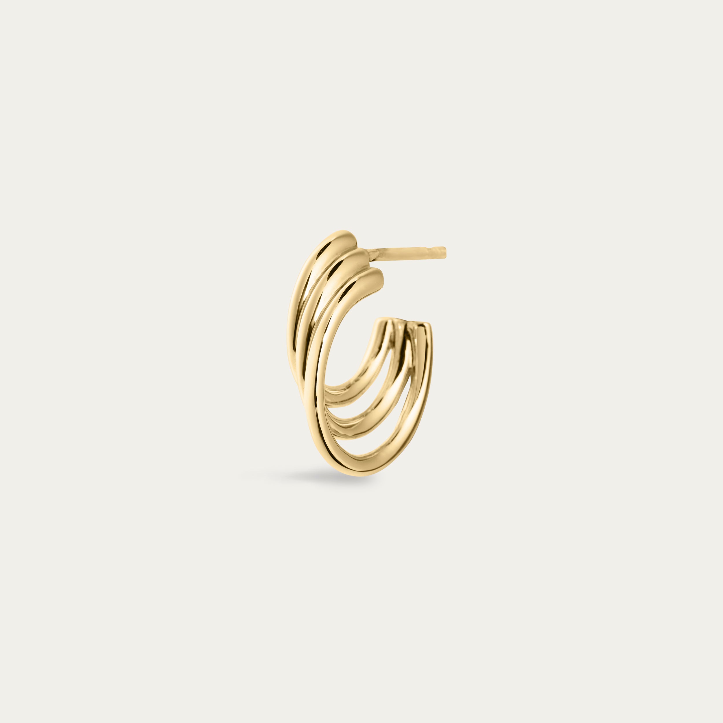 Bound Hoop Size 3 Earrings - Yellow Gold Vermeil
